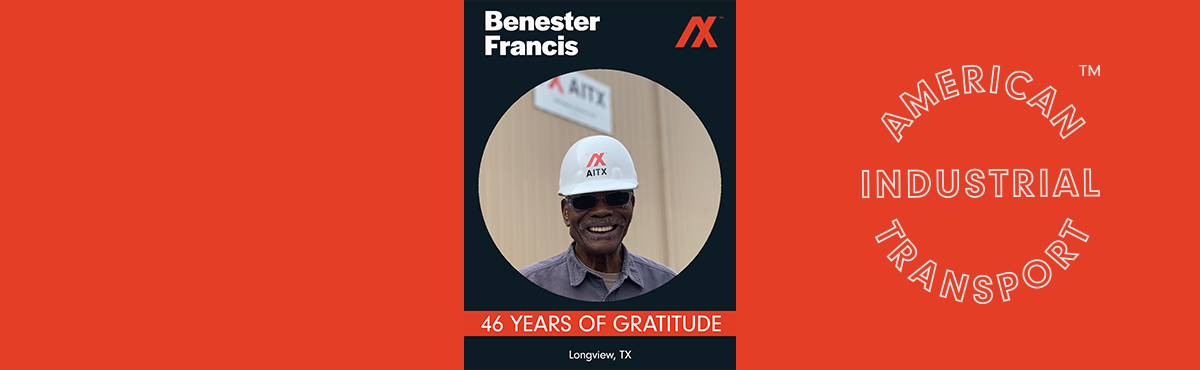 Cheers to Benny Francis and appreciation to his 46 years of service at AITX Longview.