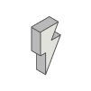 Stylized lightning bolt icon representing energy or power, designed in a minimalist style with a gray color scheme on a black background.